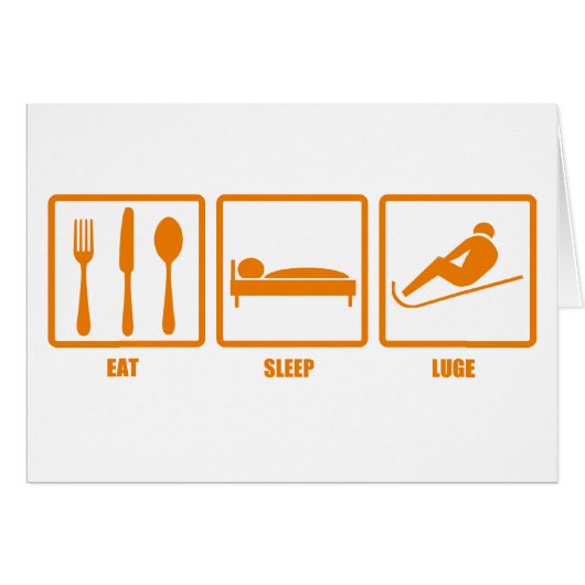 Eat Sleep Luge Cards (Front Horizontal)