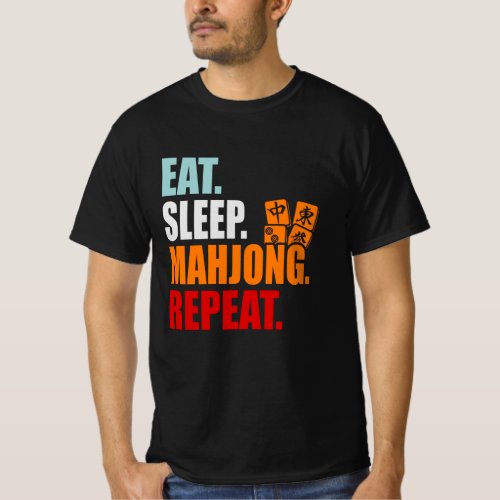 Eat Sleep Mahjong Repeat T_Shirt