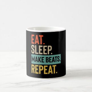 Eat Sleep make beats Repeat retro vintage colors Coffee Mug