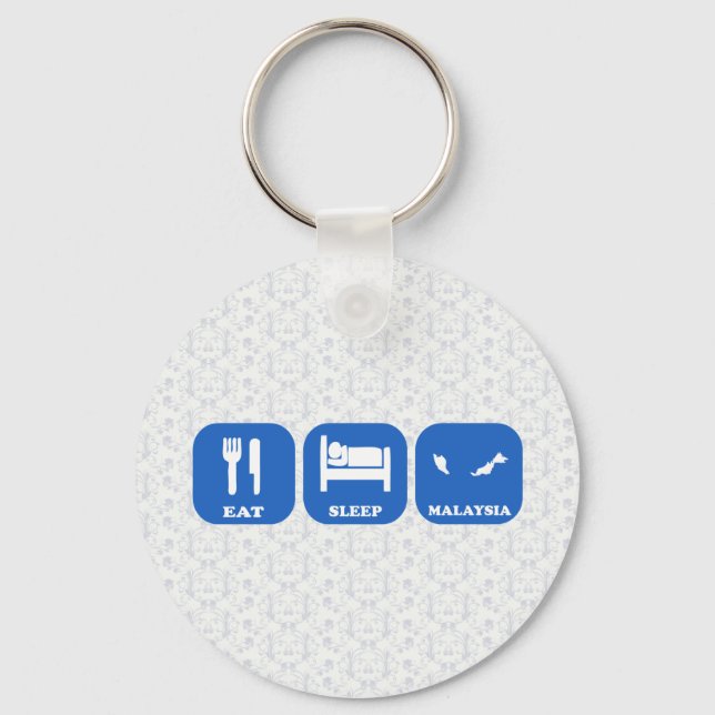 Eat Sleep Malaysia Keychain (Front)