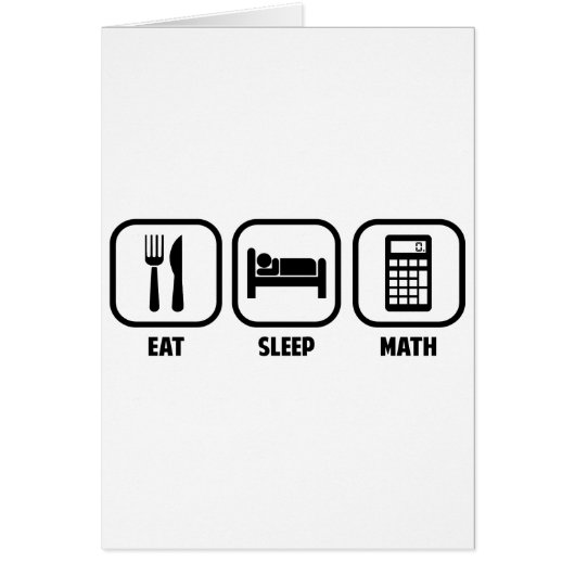 EAT, SLEEP, MATH CARDS (Front)