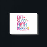 Eat Sleep Math Repeat Fun Mathematicians Post-it Notes<br><div class="desc">Cute design perfect for a college teacher, mathematics course major, high school students or just your friends and family who love geeks. Makes a fun gift idea for men, women, guys or girls who are into calculus, algebra or formulas and graphs. Show that you are a mathematician or scientist during...</div>