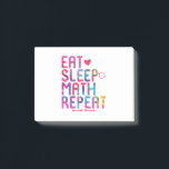 Eat Sleep Math Repeat Fun Mathematicians Post-it Notes<br><div class="desc">Cute design perfect for a college teacher, mathematics course major, high school students or just your friends and family who love geeks. Makes a fun gift idea for men, women, guys or girls who are into calculus, algebra or formulas and graphs. Show that you are a mathematician or scientist during...</div>