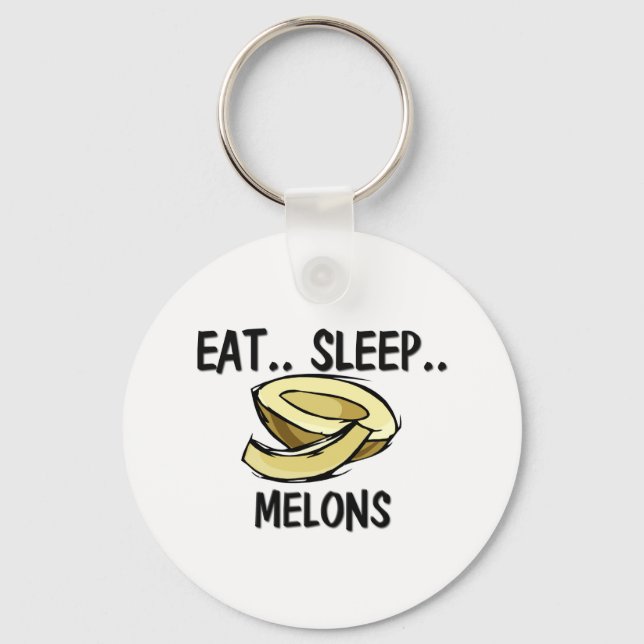 Eat Sleep MELONS Keychain (Front)