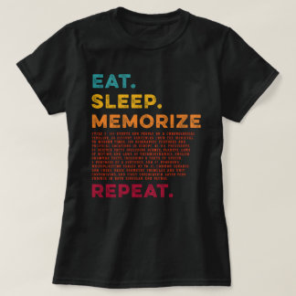 Eat Sleep Memorize Repeat CC Conversation Circle 2 T-Shirt