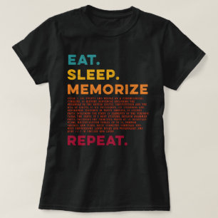 Eat Sleep Memorize Repeat CC Conversation Circle 3 T-Shirt