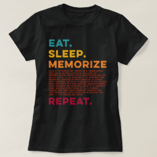Eat Sleep Memorize Repeat CC Conversation Circle 3 T-Shirt