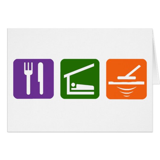 Eat Sleep Metal Detector Cards (Front Horizontal)