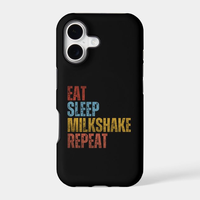 EAT SLEEP MILKSHAKE REPEAT IPHONE CASE (Back)