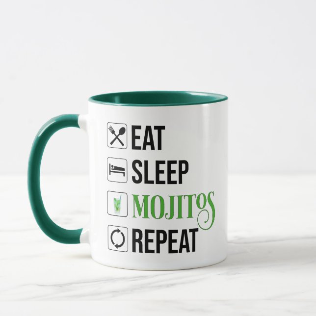 Eat Sleep Mojitos Repeat Mug (Left)