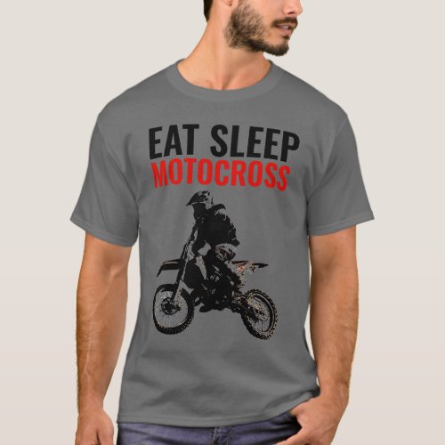 Eat Sleep Motocross Motorcycle Sport Pop Art T_Shirt