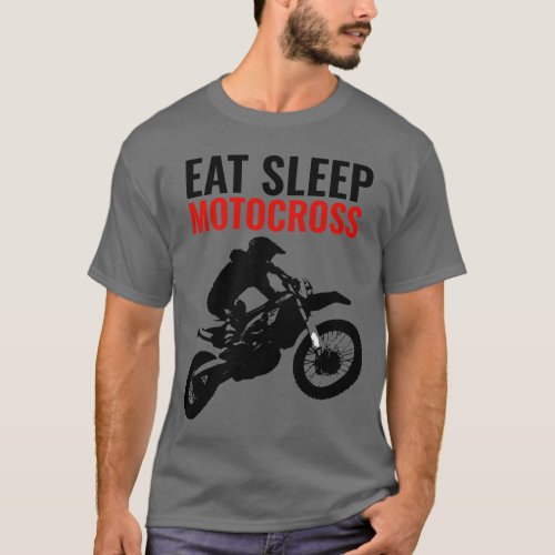 Eat Sleep Motocross Motorcycle Sport Pop Art T_Shirt