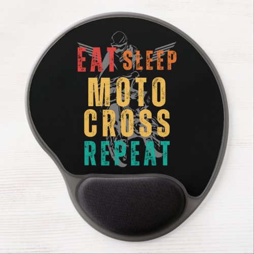 Eat Sleep Motocross Repeat Gel Mouse Pad