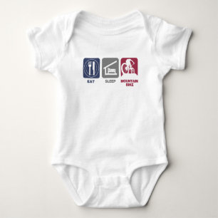 Eat Sleep Mountain Bike Baby Bodysuit