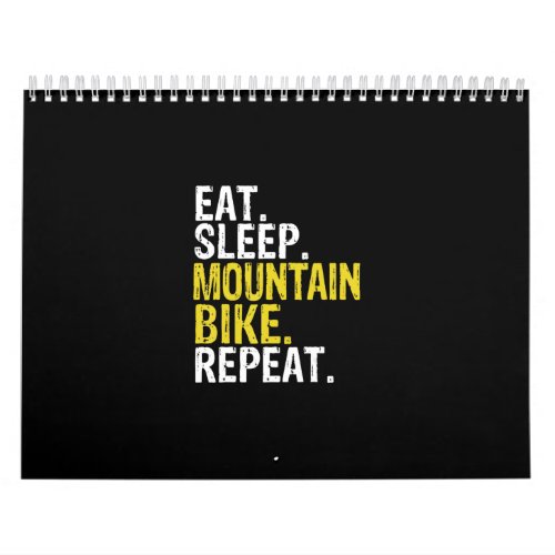 eat sleep mountain bike repeat gift calendar