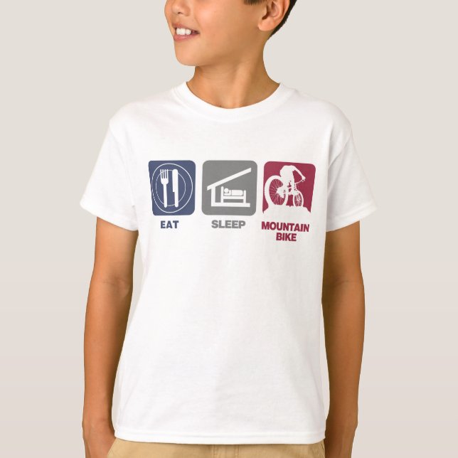 Eat Sleep Mountain Bike T-Shirt (Front)