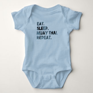 Eat Sleep Muay Thai Repeat Baby Bodysuit