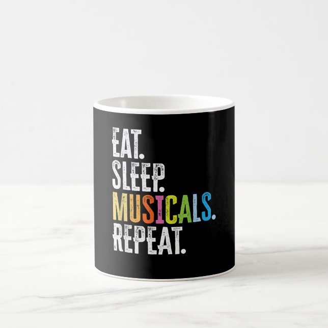 Eat Sleep Musicals Repeat Coffee Mug (Center)