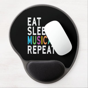 Eat Sleep Musicals Repeat Gel Mouse Pad