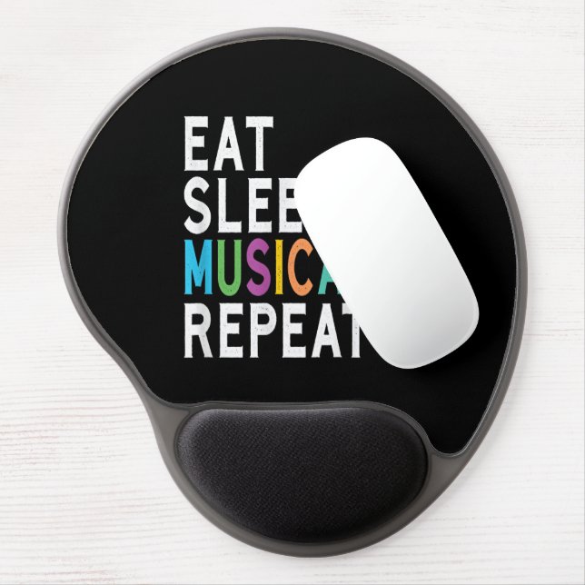 Eat Sleep Musicals Repeat Gel Mouse Pad (Left Side)