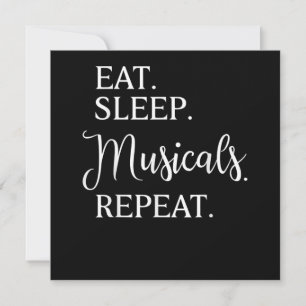 Eat Sleep Musicals Repeat Holiday Card