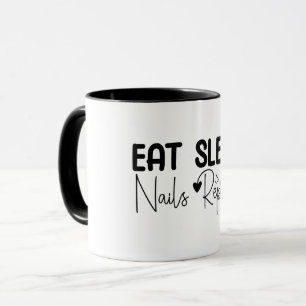 Eat Sleep Nails Repeat, Nail Tech Mug