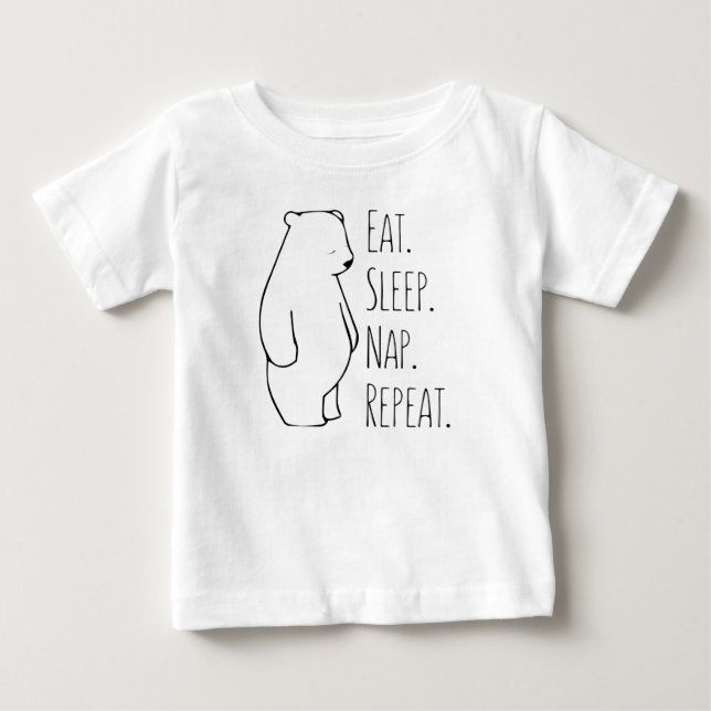 Eat Sleep Nap Polar Bear Baby & Kids Clothes Baby T-Shirt (Front)