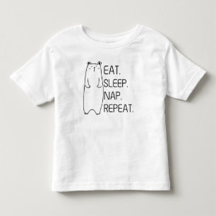 Eat Sleep Nap Repeat Custom Baby Bear Bodysuit