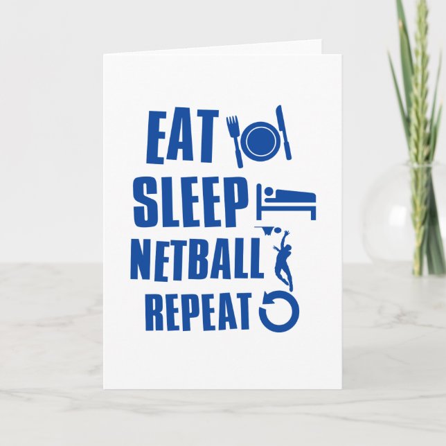 Eat sleep Netball Card (Front)