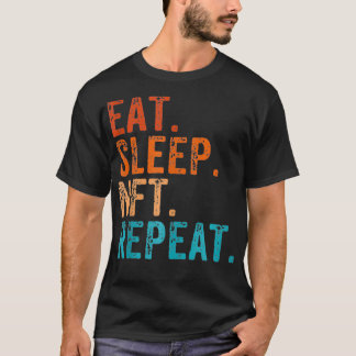 Eat Sleep NFT Repeat Funny Vintage Retro T-Shirt