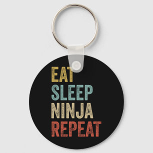Eat Sleep Ninja Repeat Funny Karate Outfit Ninja 1 Keychain
