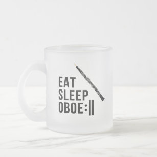 Eat Sleep Oboe Repeat Oboist Funny   Frosted Glass Coffee Mug