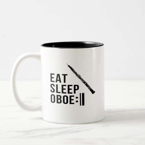Eat Sleep Oboe Repeat Oboist Funny   Two_Tone Coffee Mug