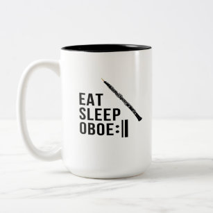 Eat Sleep Oboe Repeat Oboist Funny  Two-Tone Coffee Mug