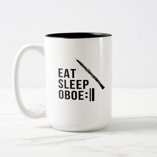 Eat Sleep Oboe Repeat Oboist Funny  Two_Tone Coffee Mug