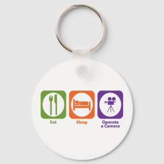 Eat Sleep Operate a Camera Keychain
