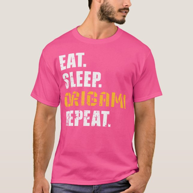 Eat Sleep Origami Repeat T-Shirt (Front)