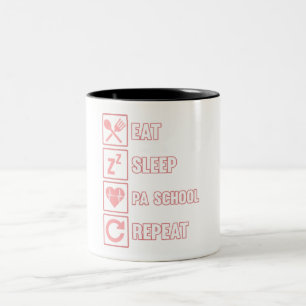 Eat Sleep PA School Physician Assistant Medical Gr Two-Tone Coffee Mug