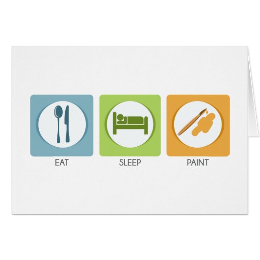 Eat Sleep Paint Cards (Front Horizontal)