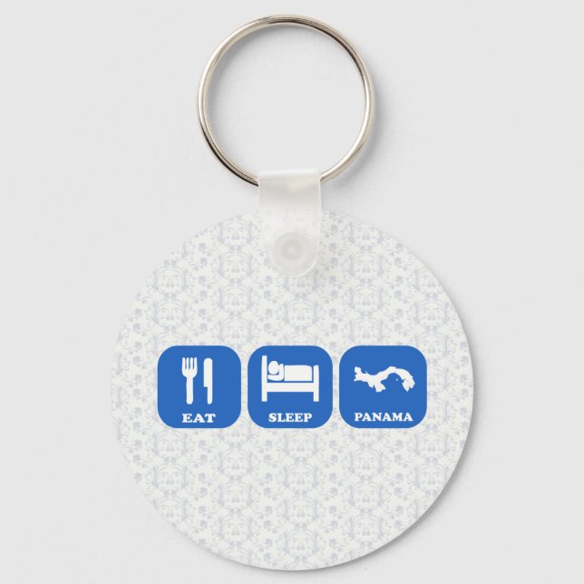 Eat Sleep Panama Keychain (Front)