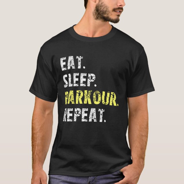 Eat Sleep Parkour Repea   Parkour T-Shirt (Front)