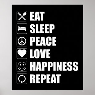 Peace Love Happiness Poster for Sale by Khalu