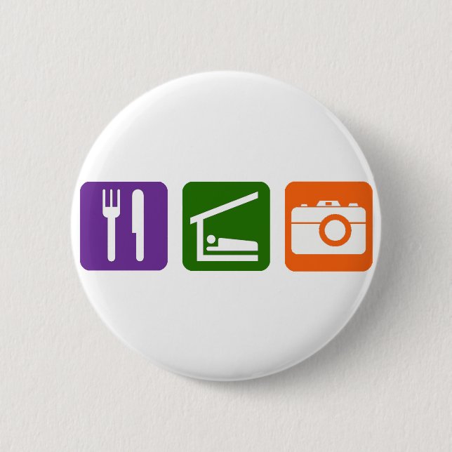 Eat Sleep Photography Button (Front)