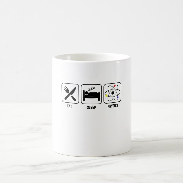 Eat. Sleep. Physics Coffee Mug (Center)