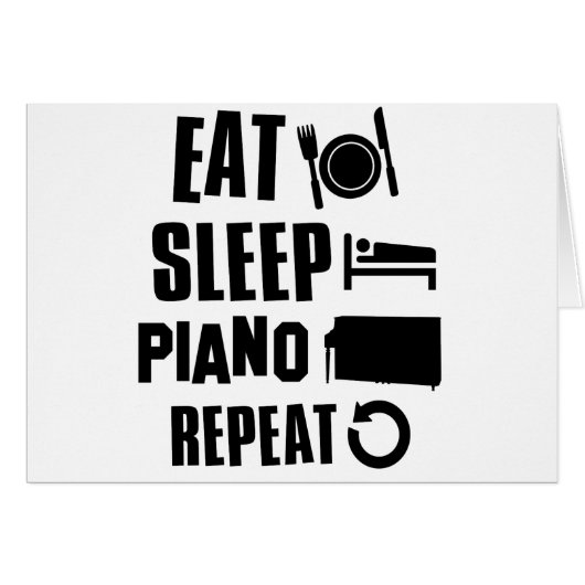 Eat Sleep Piano Cards (Front Horizontal)