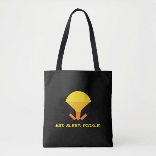 Eat Sleep Pickle Pickleball Sunset Design Tote Bag