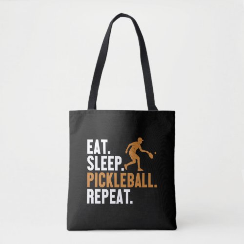 Eat Sleep Pickleball Repeat Coach Player Pro Team Tote Bag