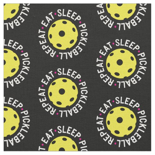 Eat sleep pickleball repeat _ custom background fabric
