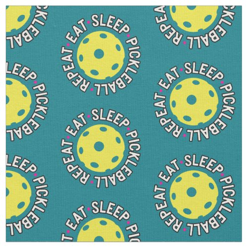 Eat sleep pickleball repeat _ custom background fabric