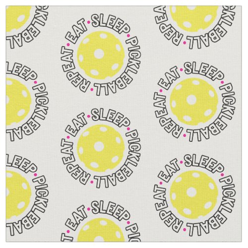 Eat sleep pickleball repeat _ custom background fabric